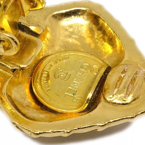 Chanel Gold Dangle Earrings Clip-On - Picture 4 of 4